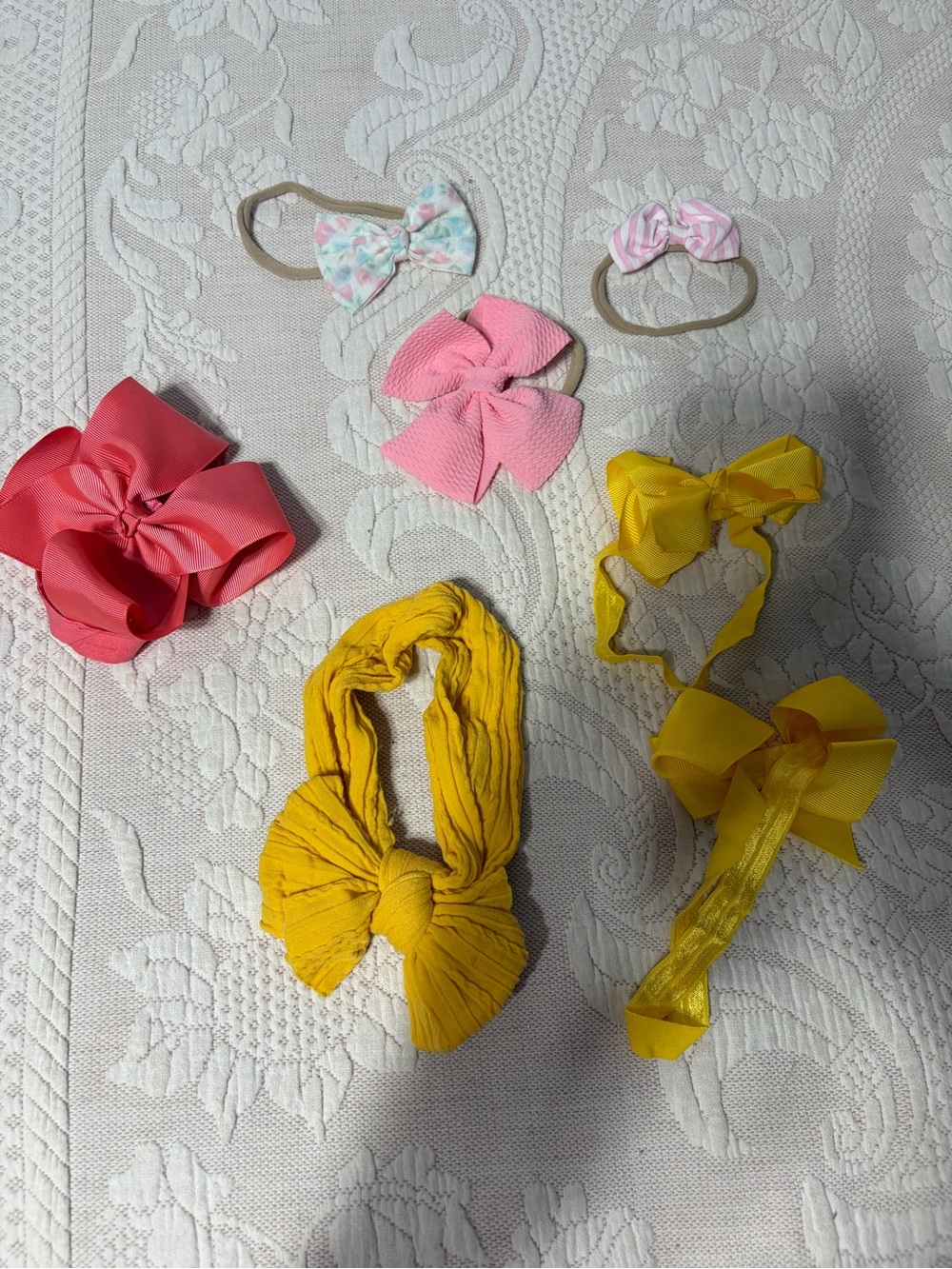 Kids Bow Hair Accessory Set - 7 head bows